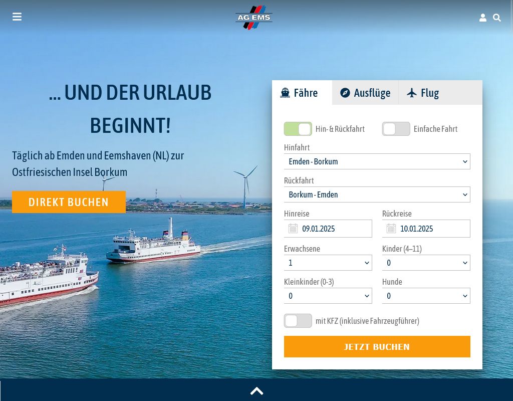 Anreise zur Insel