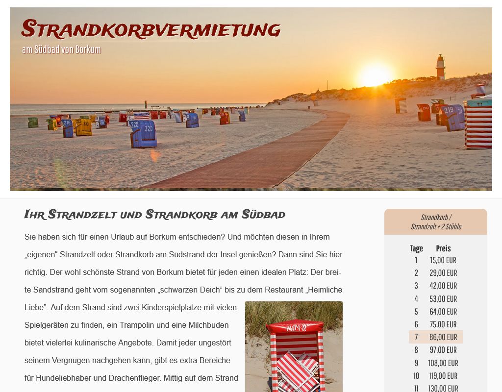Strandkorbvermietung