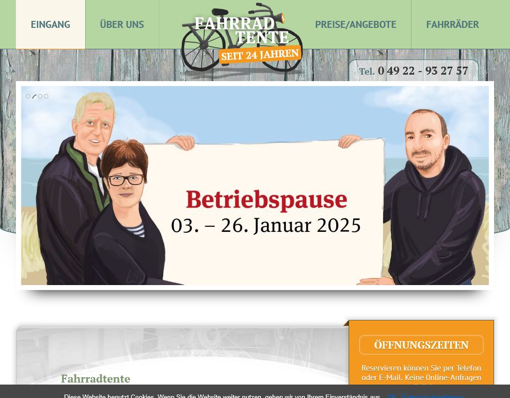 Fahrrad Tente
