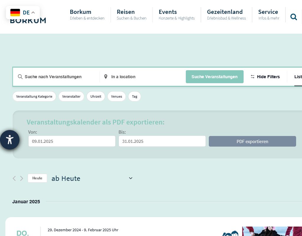 Veranstaltungskalender